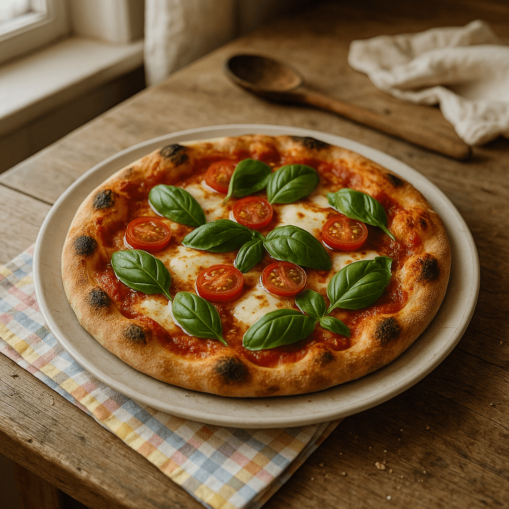 Pizza Margherita - Opskrift på hovedret, snack