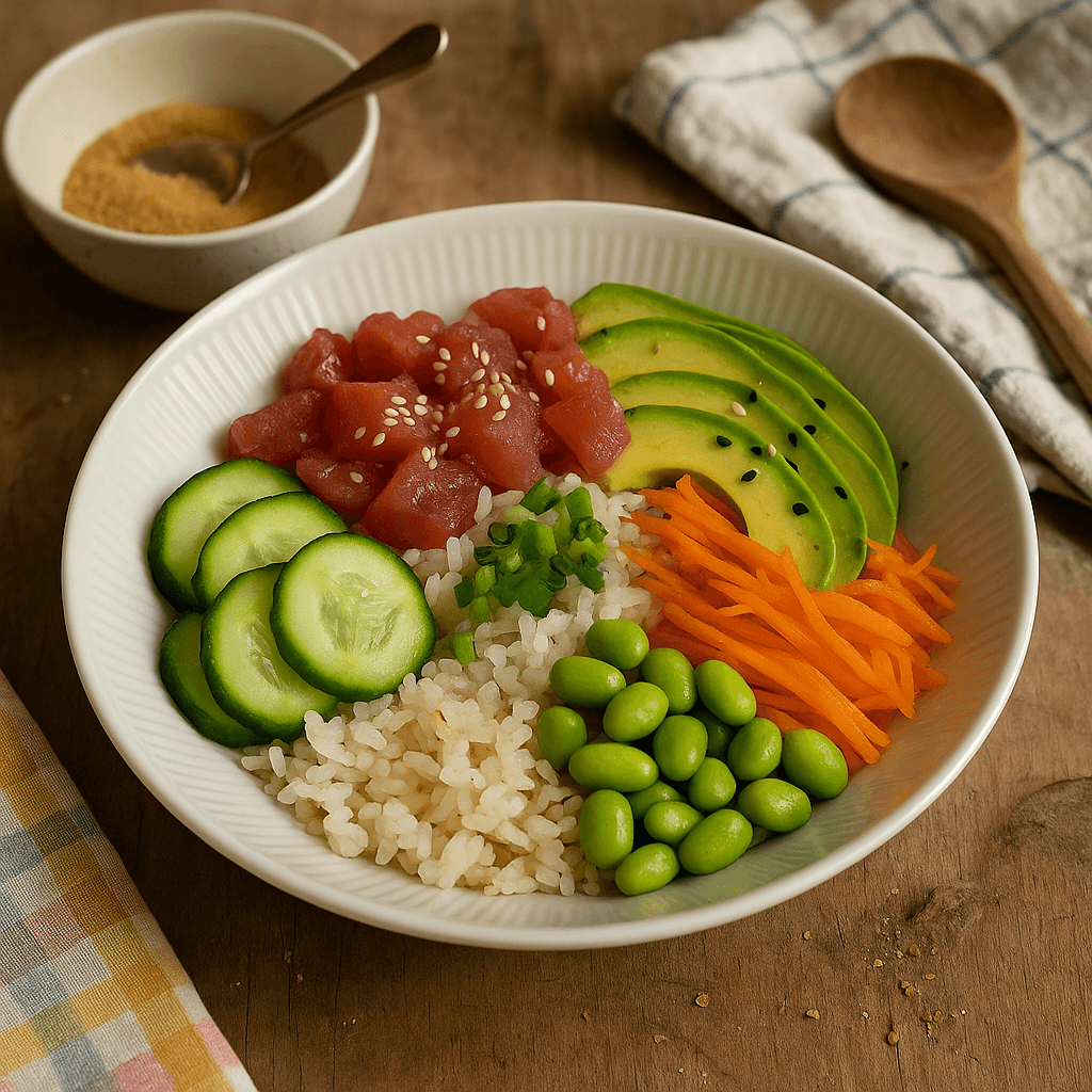 Poke Bowl - Opskrift på frokost, middag, sund mad