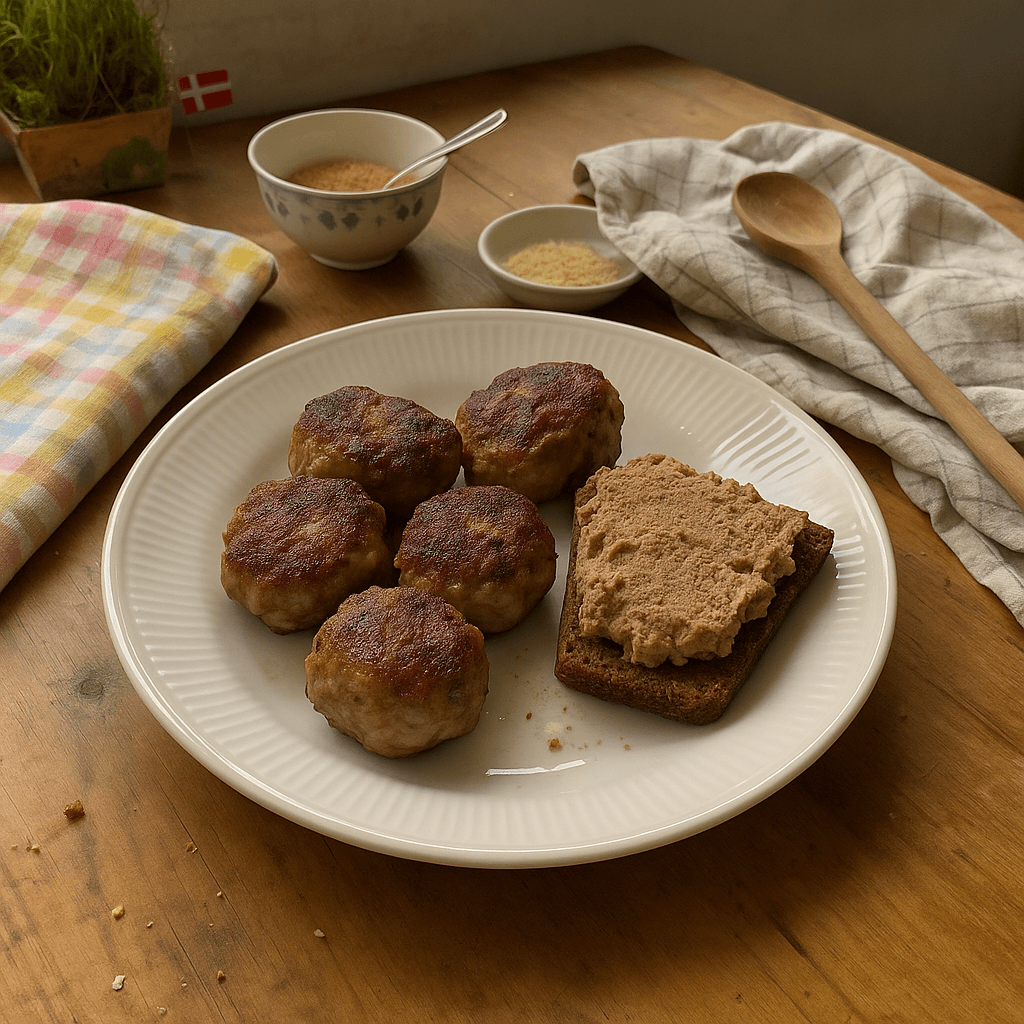 Frikadeller og lun leverpostej - Opskrift på frokost, middag, klassisk dansk
