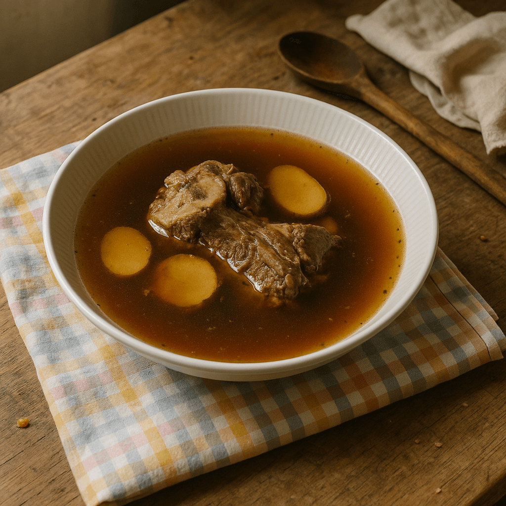 Ingefærbraiseret oksefond - Opskrift på supper, saucer, grundretter