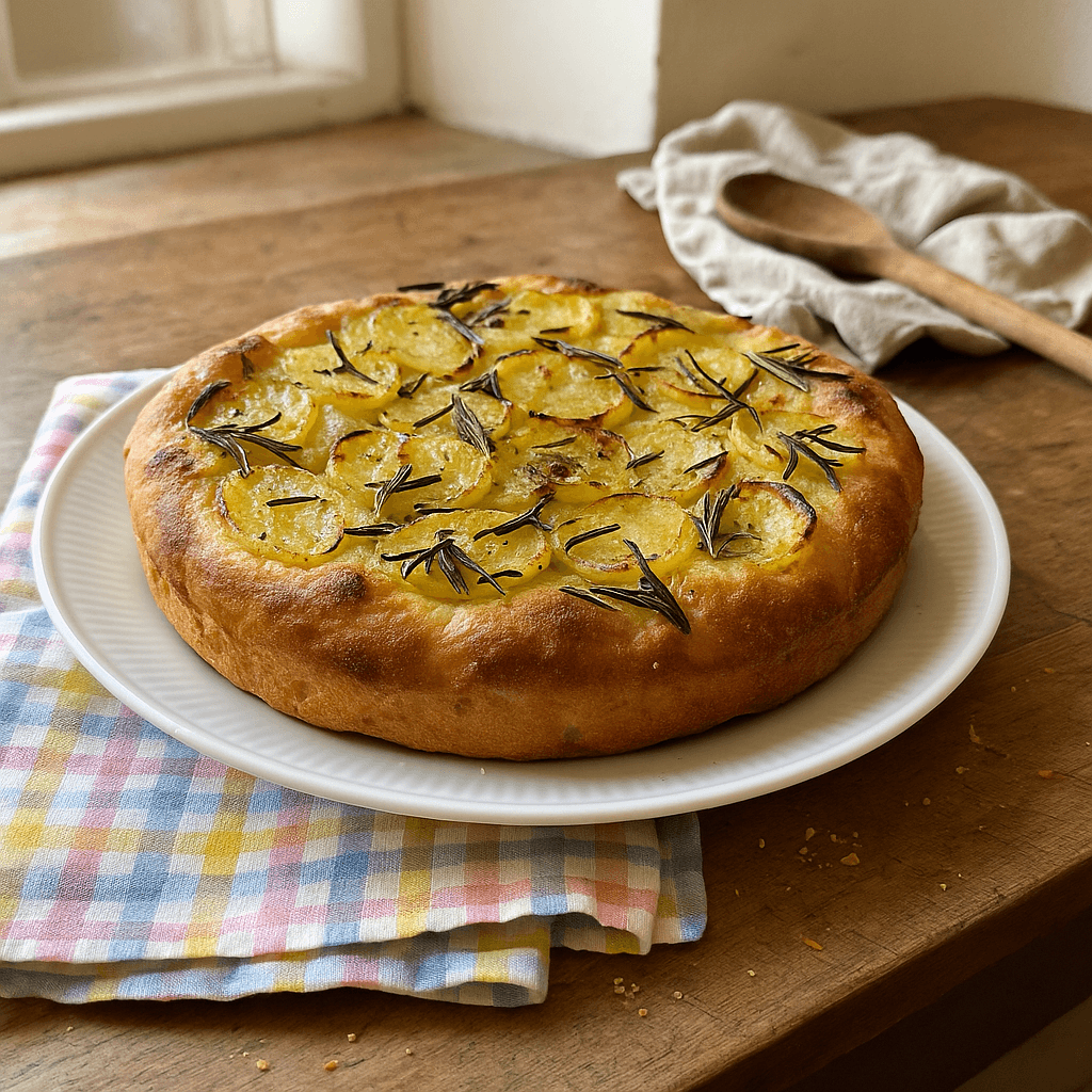 Kartoffel-focaccia med rosmarin - Opskrift på bagværk,tilbehør