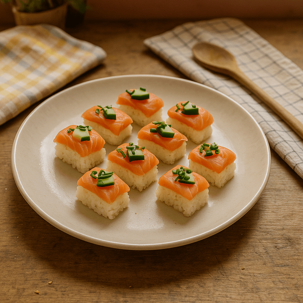 Mini sushi-bidder - Opskrift på asiatisk, snacks