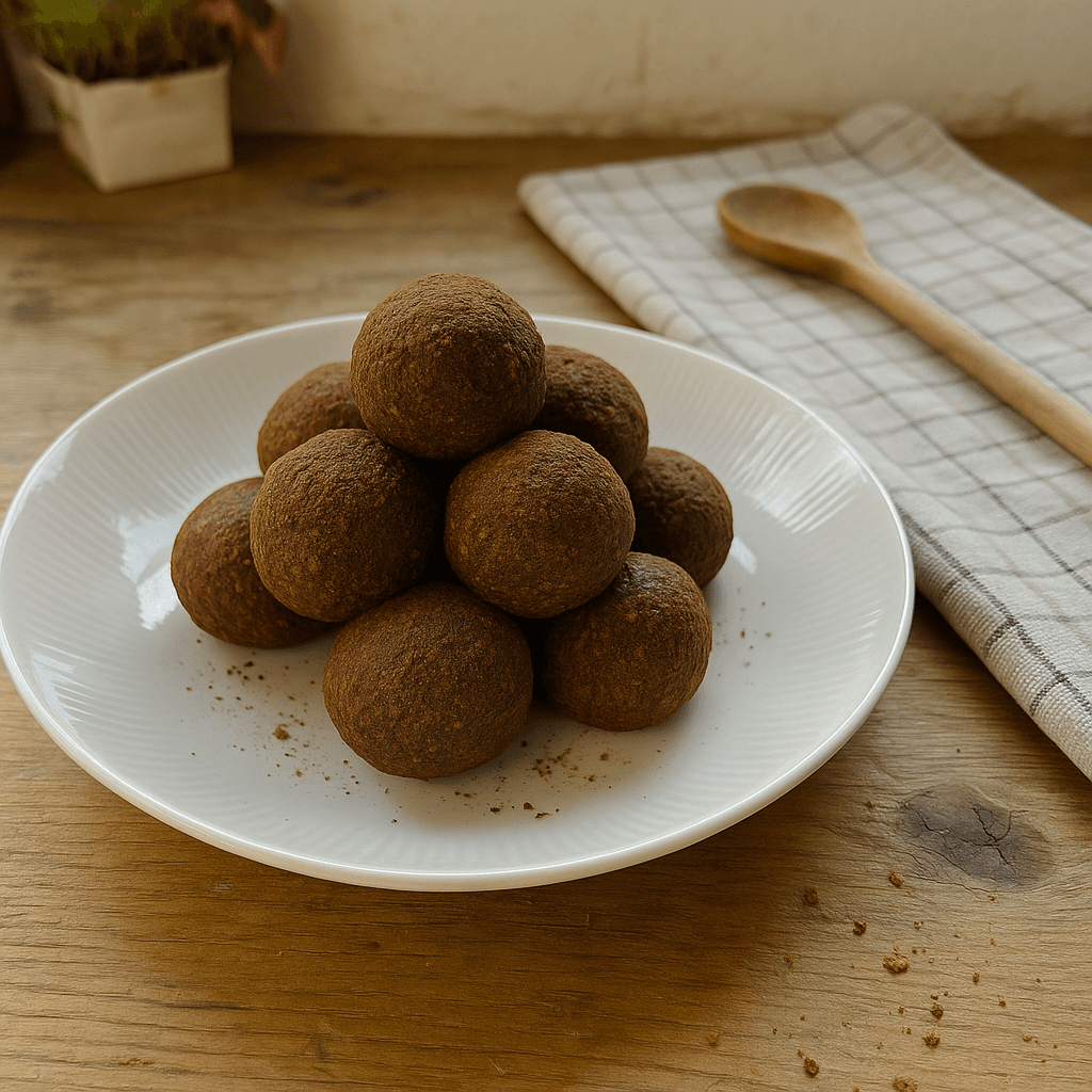 Protein-kugler med kakao - Opskrift på snack, sundhed, dessert