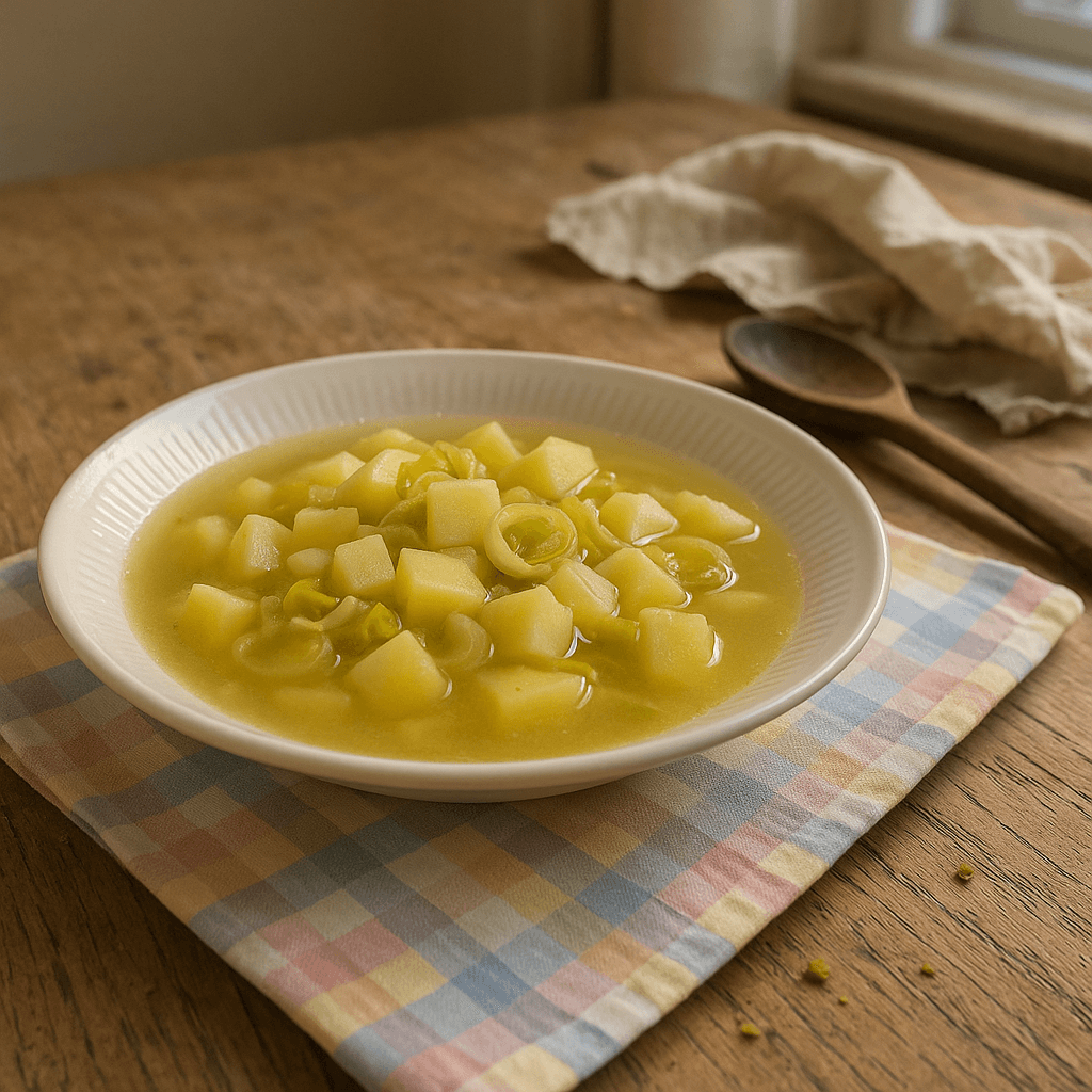 Kartoffel-porresuppe (light) - Opskrift på forret, suppe, vegetarisk