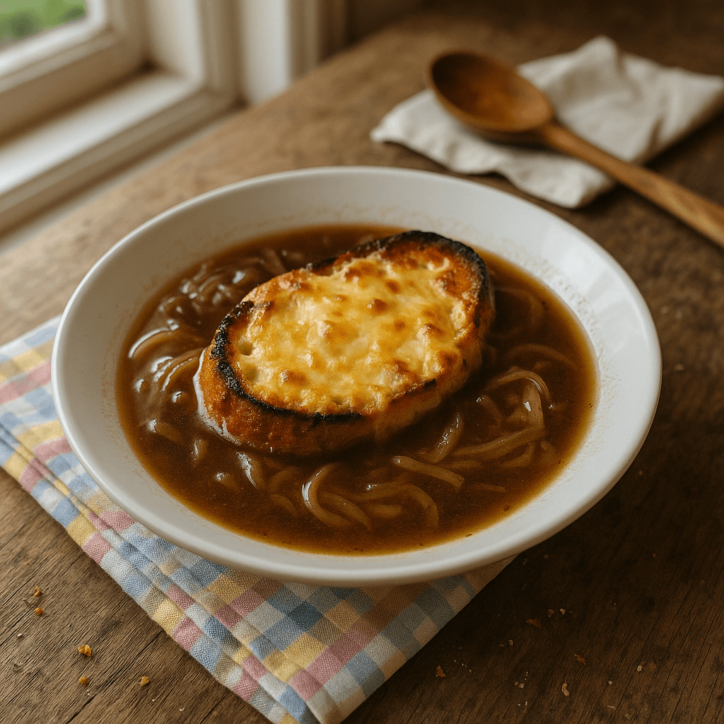 Fransk Løgsuppe - Opskrift på suppe, hovedret