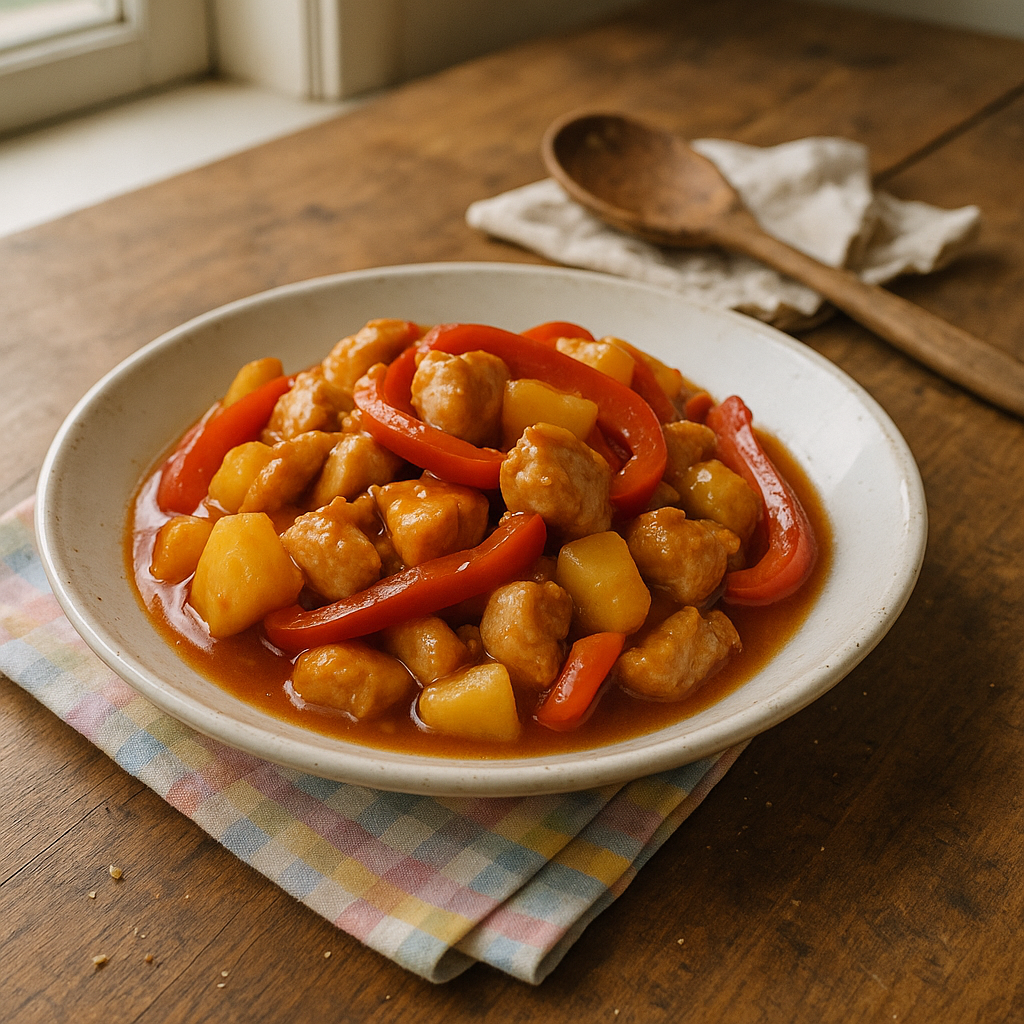 Sursød Ananas-Kylling