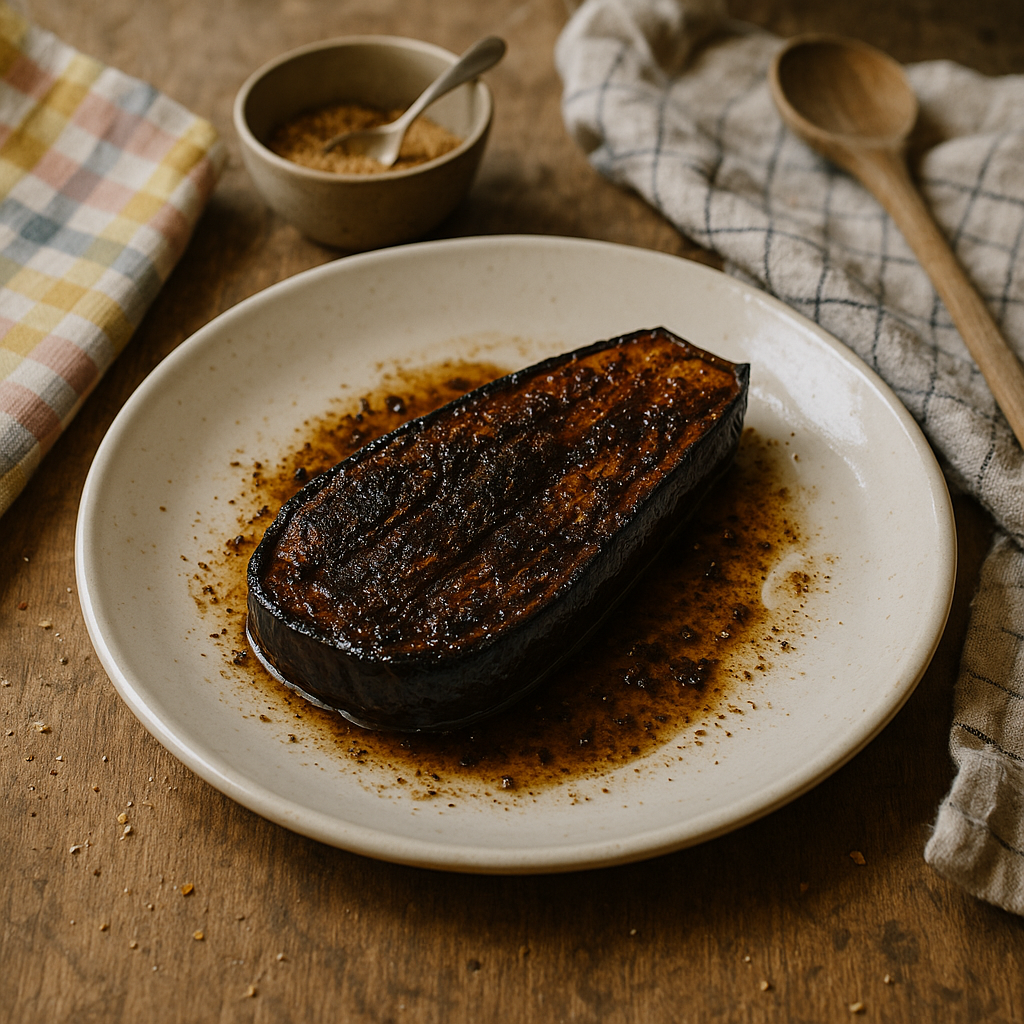 Kaffemarineret aubergine-steak