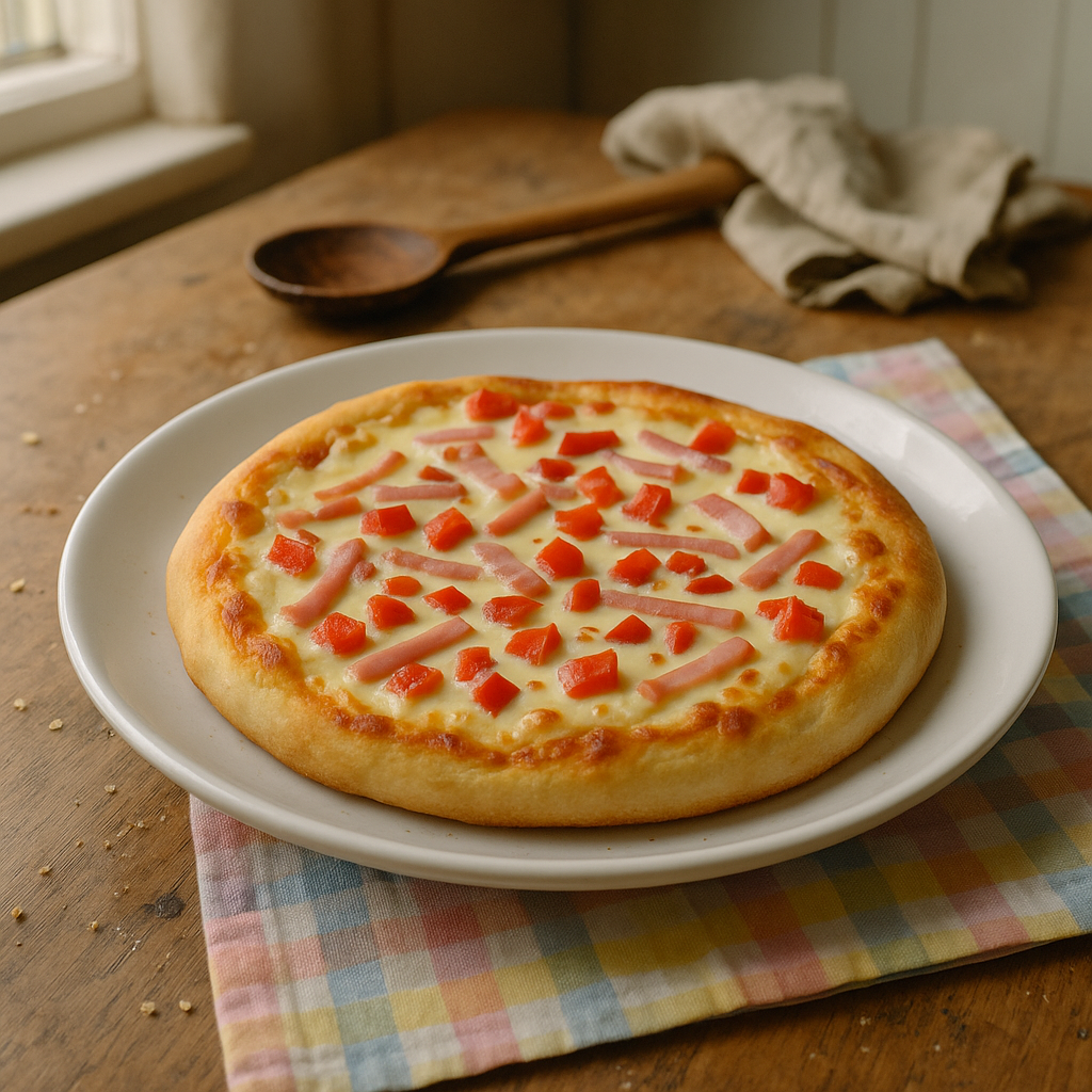 Smeltet smøreost-pizza