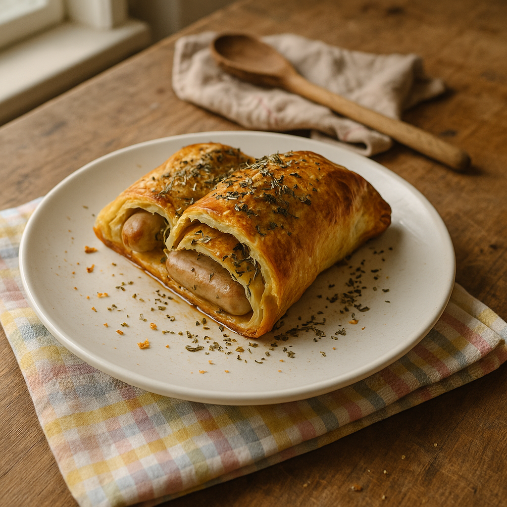 Urtesmørpølser i puff